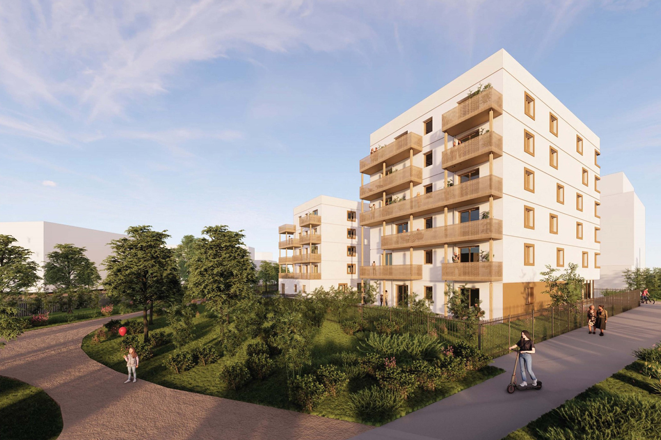 Orly, logements, encadrements, balcons, jardin, HGA – Hubert Godet Architectes