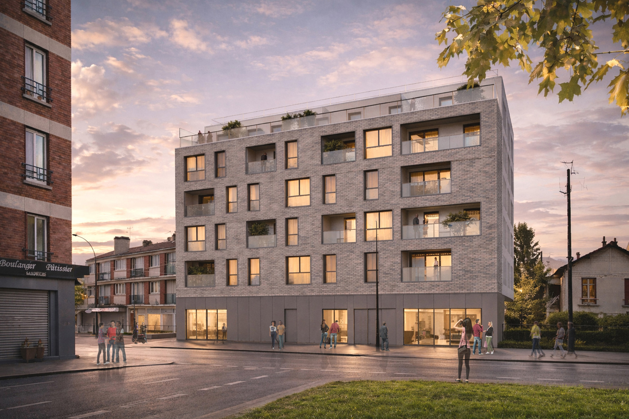 architecture, Aubervilliers, architecturecontemporaine, logements, briques, HGA – Hubert Godet Architectes