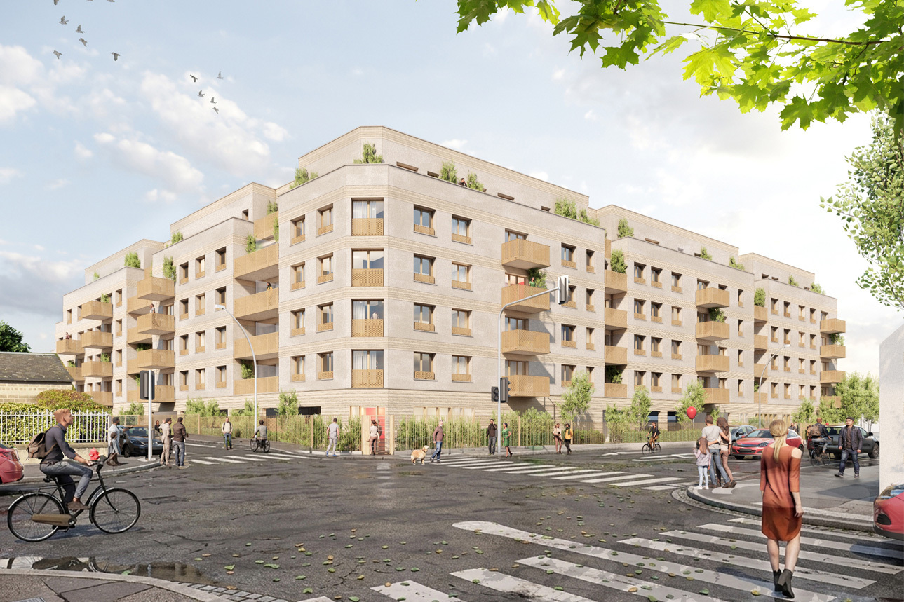 Angle, architecture, Le Mans, architecturecontemporaine, logements, béton, Cogedim, HGA – Hubert Godet Architectes