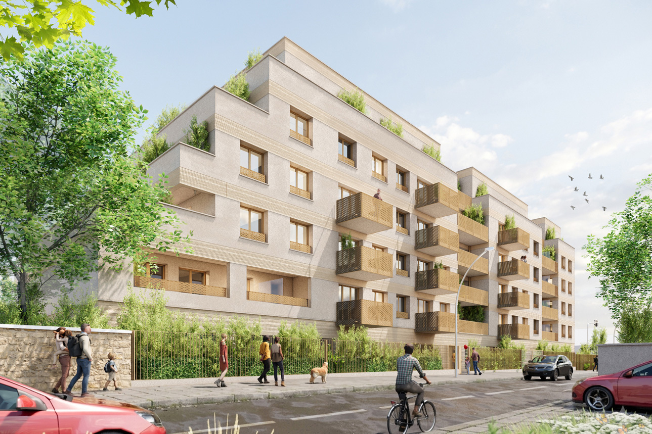 Angle, architecture, Le Mans, architecturecontemporaine, logements, béton, Cogedim, HGA – Hubert Godet Architectes