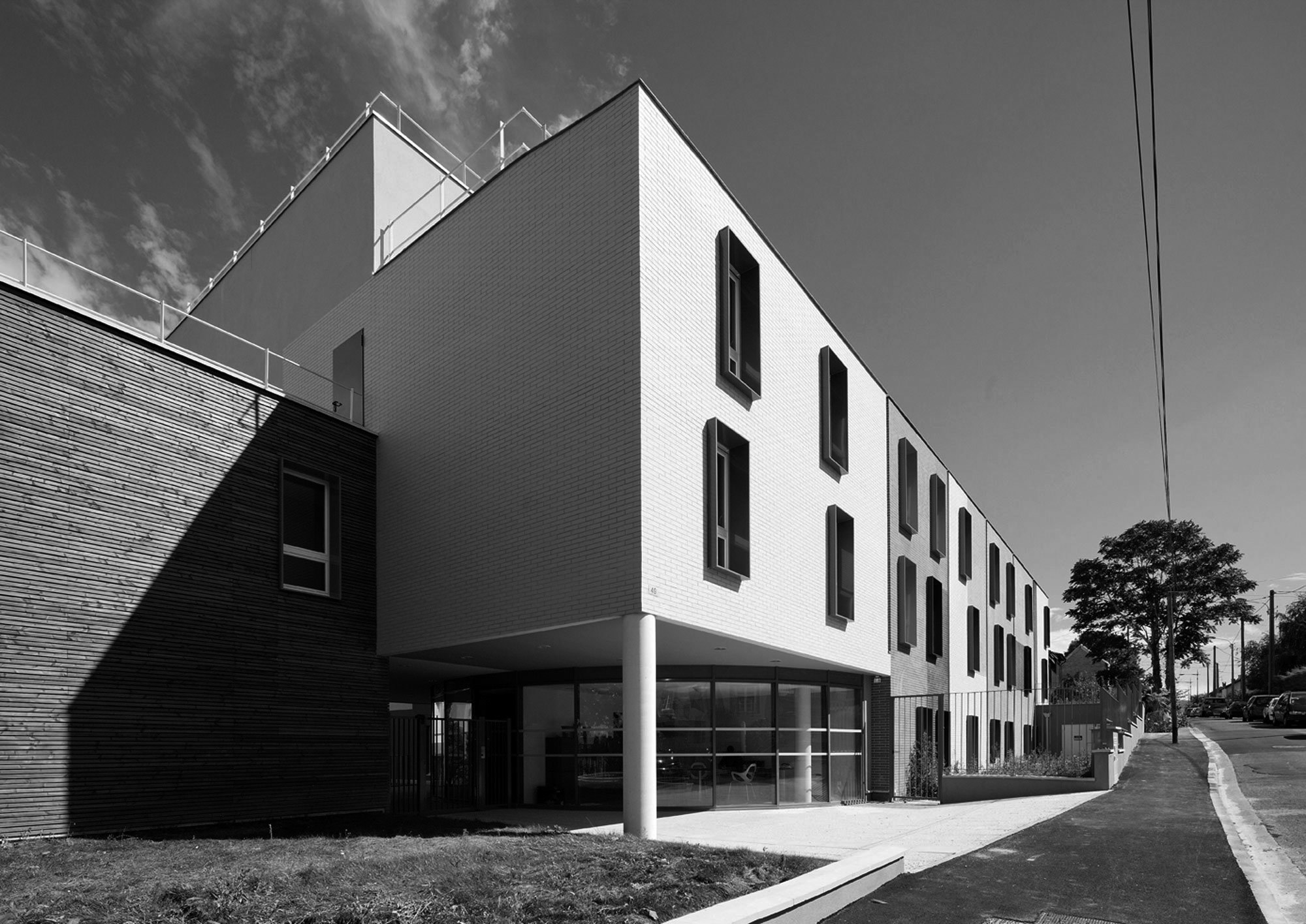 Villejuif, Logements, porche, HGA – Hubert Godet Architectes